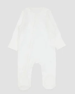 Cotton Cream Two-Way-Zip Sleepsuit - Pack Of 3 (Newborn-12 Months)