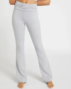 Cotton Foldover Flared Leggings