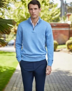 Cotton Quarter Zip Jumper