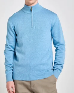 Cotton Quarter Zip Jumper