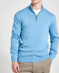 Cotton Quarter Zip Jumper