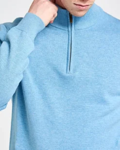 Cotton Quarter Zip Jumper