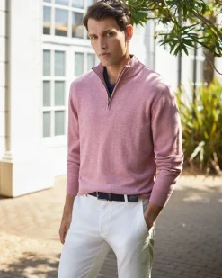 Cotton Quarter Zip Jumper