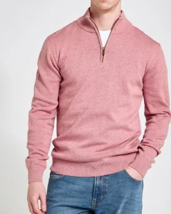 Cotton Quarter Zip Jumper