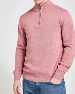 Cotton Quarter Zip Jumper