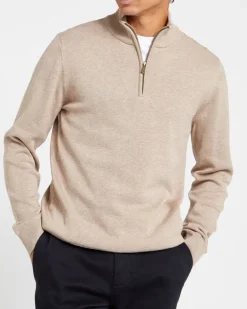 Cotton Quarter Zip Jumper