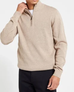 Cotton Quarter Zip Jumper