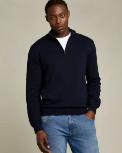 Cotton Quarter Zip Jumper