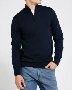 Cotton Quarter Zip Jumper