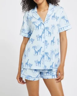 Cotton Revere Shorts Pyjama Set