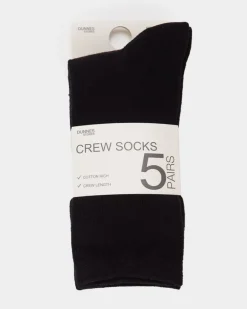 Cotton Rich Crew Socks - Pack Of 5