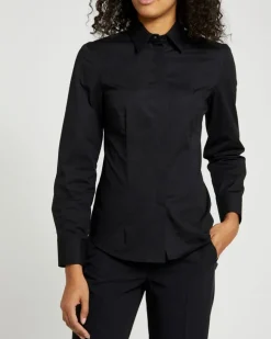 Cotton Rich Fitted Collared Shirt