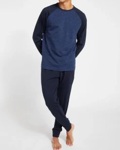 Cotton-Rich Long-Sleeved Lounge Pyjama Set