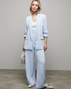 Crepe Wide Leg Trousers