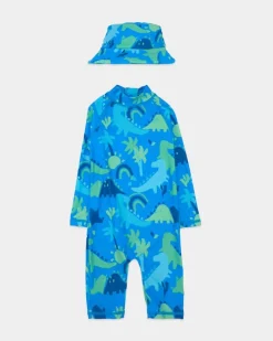 Dino Unitard Swimsuit Set (6 Months-6 Years) - 2 Pieces