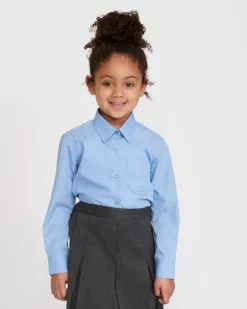 Easy Care Long-Sleeved Blouse - Pack Of 3 (4-16 Years)