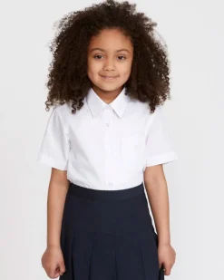 Easy Care Short-Sleeved Blouses - Pack Of 3 (4-16 Years)