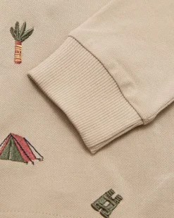 Embroidered Long-Sleeved Polo Shirt (6 Months-5 Years)
