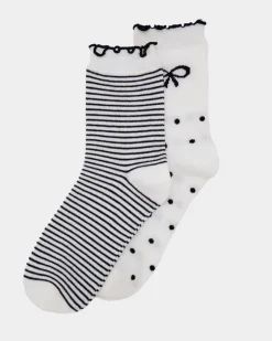 Fashion Crew Socks - Pack Of 2