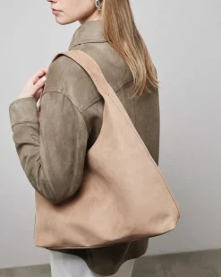 Faux Suede Tote Bag
