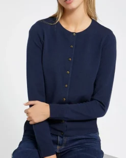 Fine Knit Button Cardigan