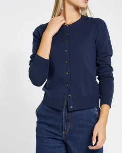 Fine Knit Button Cardigan