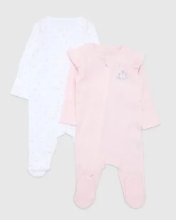 Floral Sleepsuit - Pack Of 2 (Newborn-12 Months)