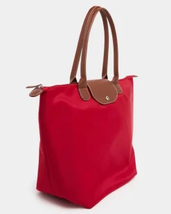 Foldable Red Tote Bag