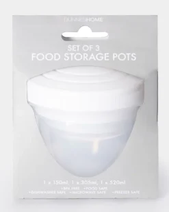 Food Storage Pots (Pack Of 3)