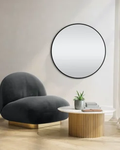 Framed Round Mirror