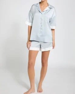 Francis Brennan the Collection Moyvane Silver Short Pyjama Set