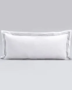 Francis Brennan the Collection Grey Double Stripe Bolster Cushion