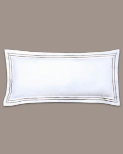 Francis Brennan the Collection Mink Double Stripe Bolster Cushion