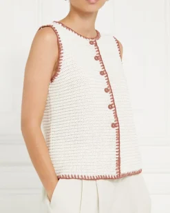 Gallery Alba Contrast Knit Waistcoat