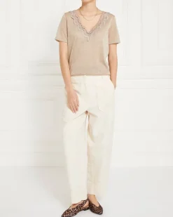 Gallery Freida Lace Linen Look T-Shirt