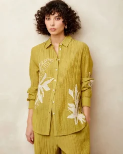 Gallery Frieda Embroidered Co-Ord Suit Shirt