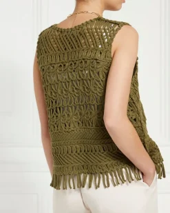 Gallery Lucia Cotton Fringe Waistcoat