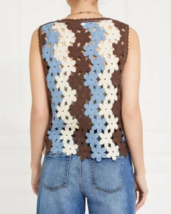 Gallery Sylvie Crochet Knit Waistcoat