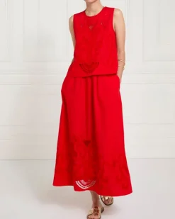Gallery Sylvie Red Embroidery Co-Ord Skirt