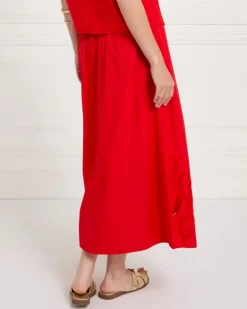 Gallery Sylvie Red Embroidery Co-Ord Skirt