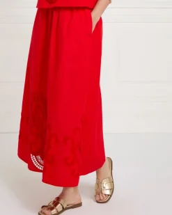 Gallery Sylvie Red Embroidery Co-Ord Skirt