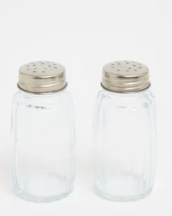 Glass Salt And Pepper Shakers - 2 Pieces