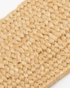 Gold Buckle Raffia Belt