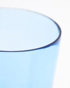 Hammered Blue Tint Wine Glass
