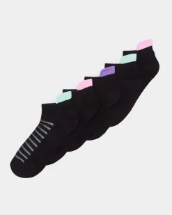 Heel Guard Cotton Trainer Socks - Pack Of 5