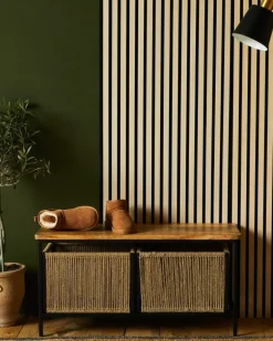 Helen James Considered Bench With Baskets