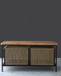 Helen James Considered Bench With Baskets