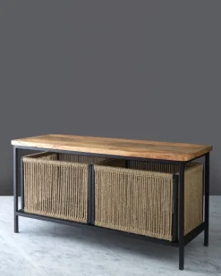 Helen James Considered Bench With Baskets