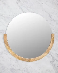 Helen James Considered Greta Half Wood Mirror