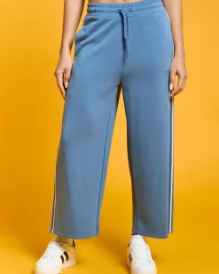 Helen Steele Blue Modal Crop Soft Touch Trousers